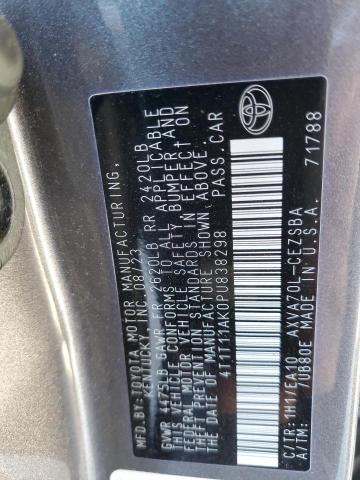 4T1T11AK0PU838298 - 2023 TOYOTA CAMRY SE NIGHT SHADE GRAY photo 12