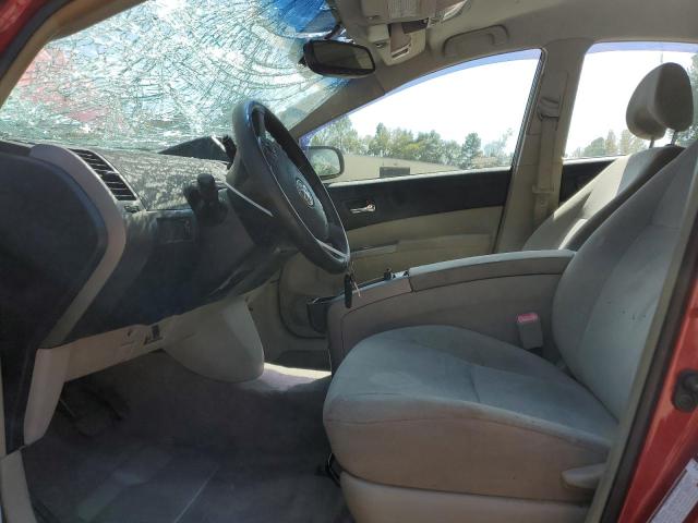 JTDKB20U587800152 - 2008 TOYOTA PRIUS RED photo 7