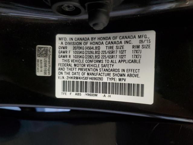 2HKRM4H5XFH696090 - 2015 HONDA CR-V EX BLACK photo 13