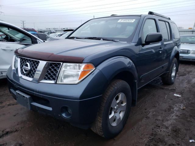 5N1AR18W17C613497 - 2007 NISSAN PATHFINDER LE BLUE photo 1