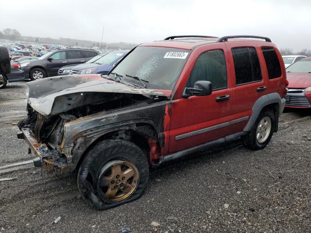 1J4GL48K36W134617 - 2006 JEEP LIBERTY SPORT RED photo 1