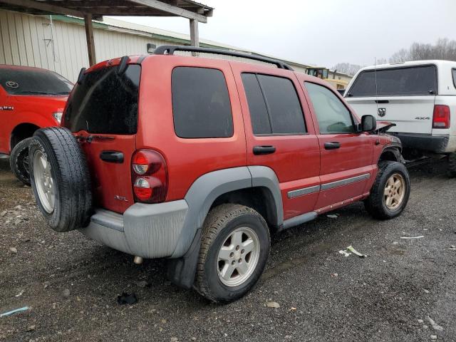 1J4GL48K36W134617 - 2006 JEEP LIBERTY SPORT RED photo 3