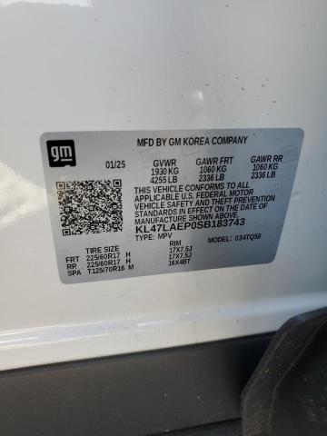 KL47LAEP0SB183743 - 2025 BUICK ENVISTA PREFERRED Սպիտակ լուսանկար 12