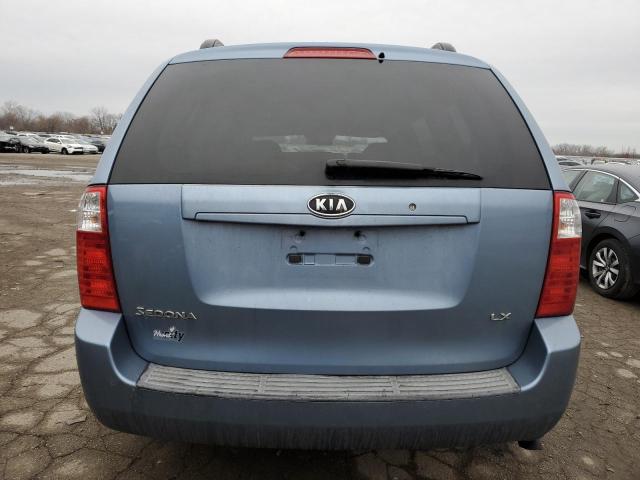 KNDMB233386255411 - 2008 KIA SEDONA EX BLUE photo 6