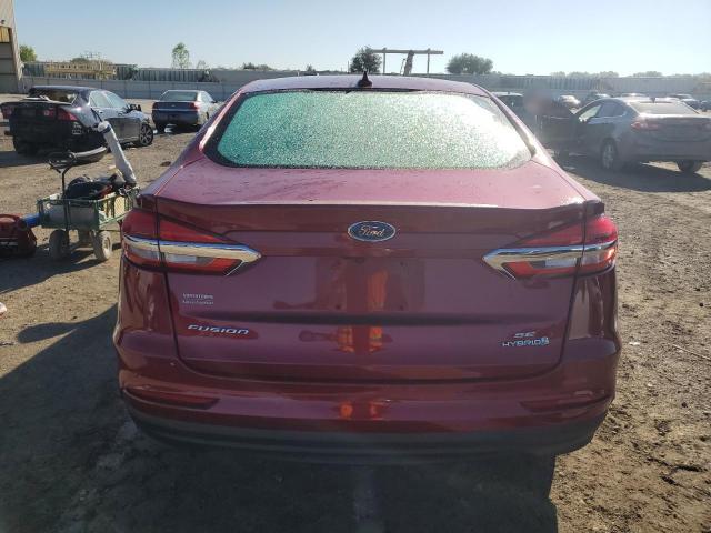 3FA6P0LU9KR241391 - 2019 FORD FUSION SE RED photo 6