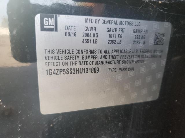 1G4ZP5SS3HU131809 - 2017 BUICK LACROSSE ESSENCE Noir photo 12