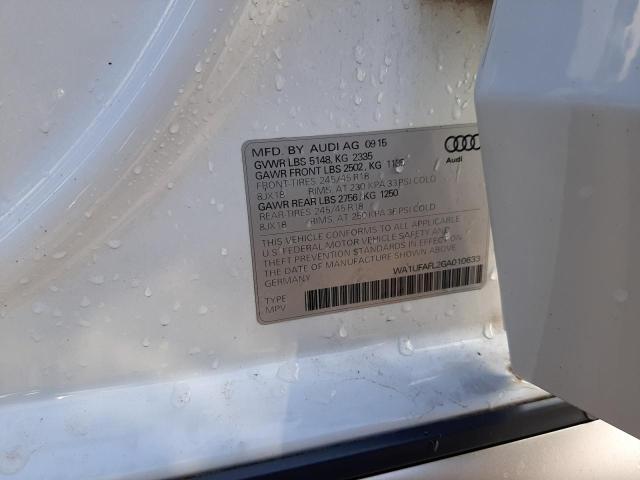 WA1UFAFL2GA010633 - 2016 AUDI A4 ALLROAD PREMIUM PLUS WHITE photo 12