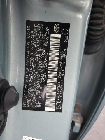 JTDKN3DU0D5678992 - 2013 TOYOTA PRIUS 青色 照片 13