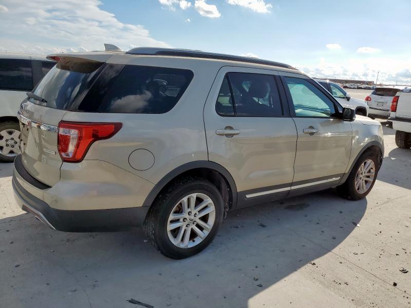 1FM5K7DH4HGA48494 - 2017 FORD EXPLORER XLT Бежевый фото 3