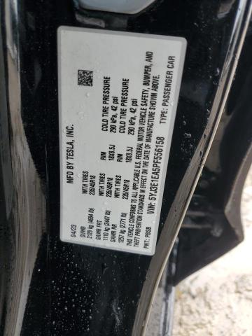 5YJ3E1EA5PF556158 - 2023 TESLA MODEL 3 Черный фото 12