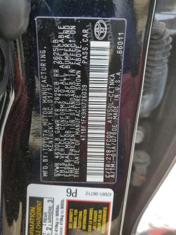 4T1BF1FK9HU726039 - 2017 TOYOTA CAMRY LE Czarny zdjęcie 12