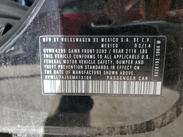 3VWLL7AJ5EM413196 - 2014 VOLKSWAGEN JETTA TDI Qara foto 12