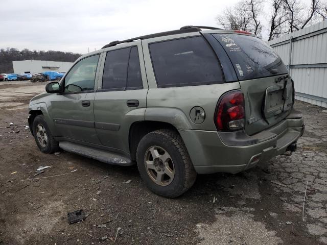 1GNDT13S932255113 - 2003 CHEVROLET TRAILBLAZE GREEN photo 2