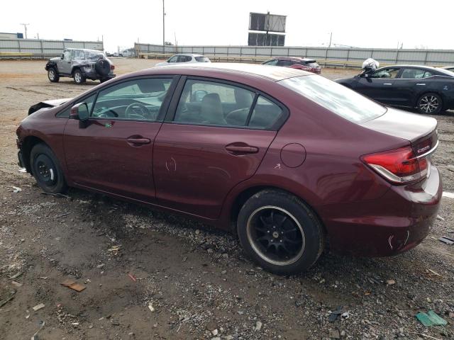 2HGFB2F55DH583249 - 2013 HONDA CIVIC LX მუქწითელი ფოტო 2