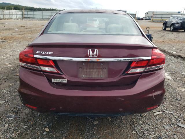 2HGFB2F55DH583249 - 2013 HONDA CIVIC LX მუქწითელი ფოტო 6