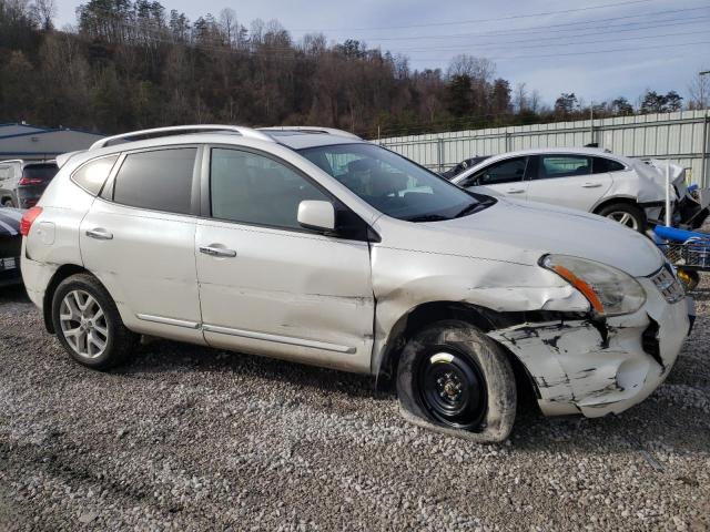 JN8AS5MV2BW282941 - 2011 NISSAN ROGUE S WHITE photo 4