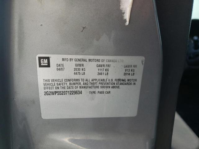 2G2WP552071229634 - 2007 PONTIAC GRAND PRIX 灰色 照片 12