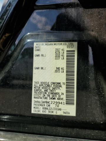 1N4AL3AP8HC229941 - 2017 NISSAN ALTIMA 2.5 BLACK photo 12