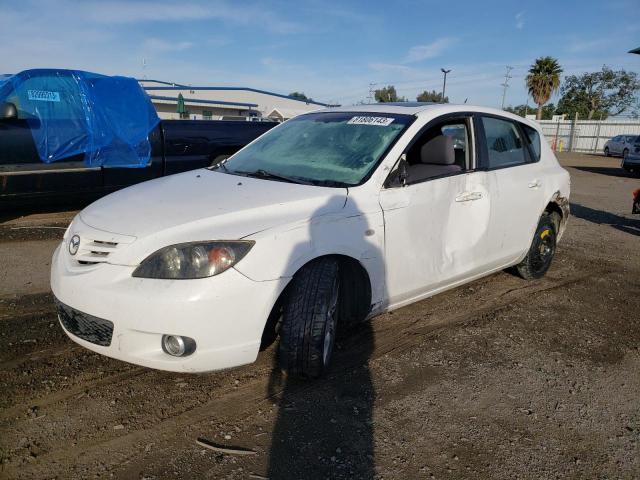 JM1BK343551313698 - 2005 MAZDA 3 HATCHBACK WHITE photo 1