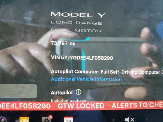 5YJYGDEE4LF058290 - 2020 TESLA MODEL Y 白色 照片 9