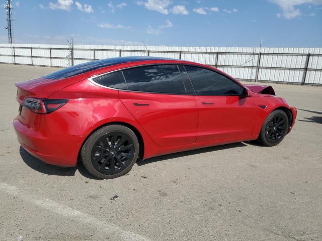 5YJ3E1EB0MF873477 - 2021 TESLA MODEL 3 Rojo foto 3