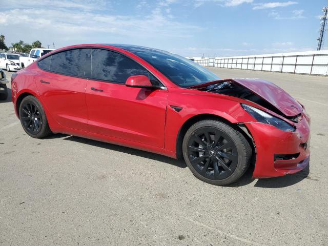 5YJ3E1EB0MF873477 - 2021 TESLA MODEL 3 Rojo foto 4