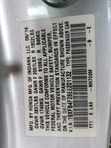 19XFB4F28EE201132 - 2014 HONDA CIVIC HYBRID Күміс фото 13