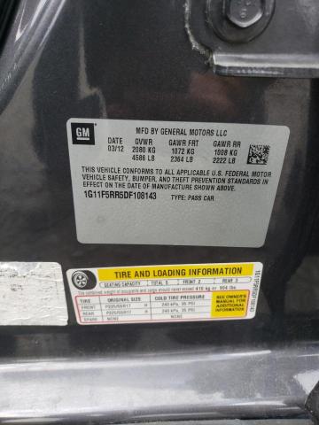 1G11F5RR5DF108143 - 2013 CHEVROLET MALIBU 2LT 石墨色 照片 12