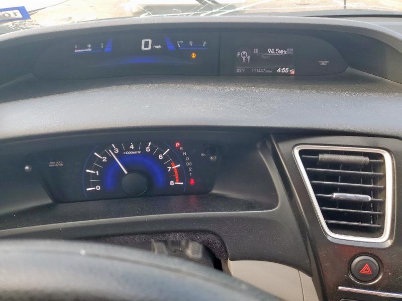 2HGFB2F53DH582374 - 2013 HONDA CIVIC LX SILVER photo 9