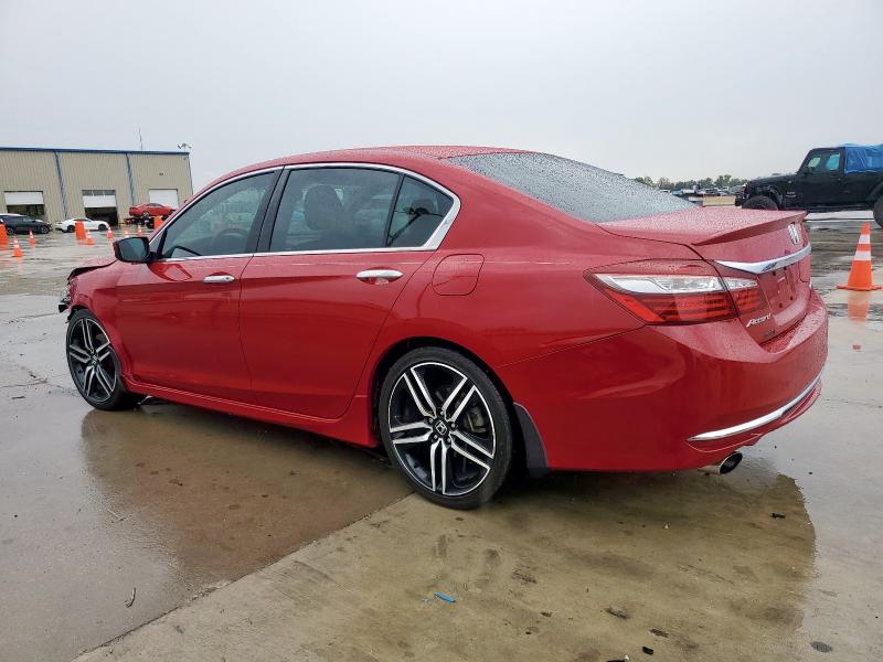 1HGCR2F57GA061305 - 2016 HONDA ACCORD SPORT წითელი ფოტო 2