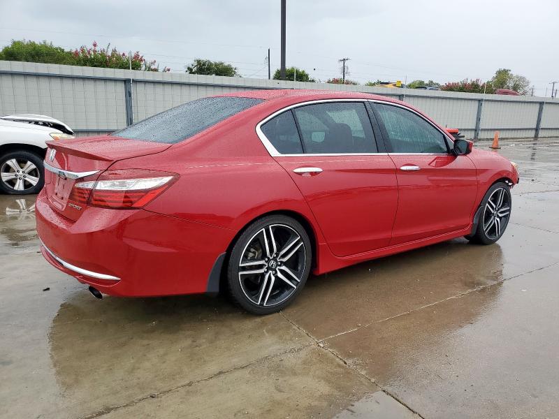1HGCR2F57GA061305 - 2016 HONDA ACCORD SPORT წითელი ფოტო 3