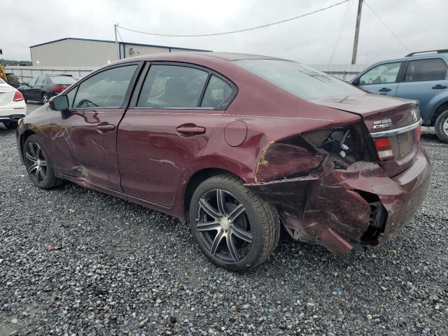 2HGFB2F53FH503742 - 2015 HONDA CIVIC LX MAROON photo 2
