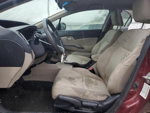 2HGFB2F53FH503742 - 2015 HONDA CIVIC LX MAROON photo 7