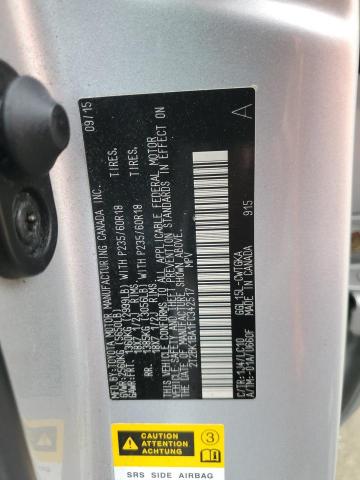 2T2BK1BA1FC342517 - 2015 LEXUS RX 350 BASE ვერცხლისფერი ფოტო 14