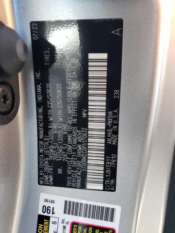 5TDDRKEC0PS170632 - 2023 TOYOTA SIENNA XSE SILVER photo 12