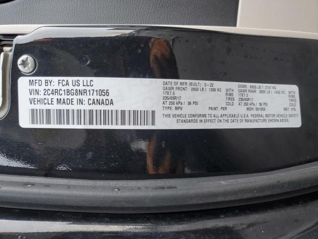 2C4RC1BG8NR171056 - 2022 CHRYSLER PACIFICA TOURING L Qara foto 14