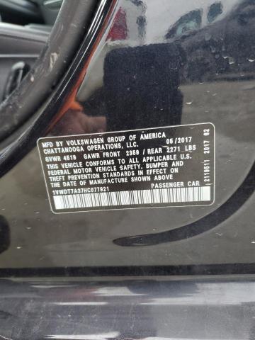 1VWDT7A37HC077921 - 2017 VOLKSWAGEN PASSAT R-LINE Schwarz Foto 12