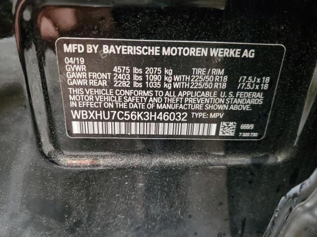 WBXHU7C56K3H46032 - 2019 BMW X1 SDRIVE28I BLACK photo 14