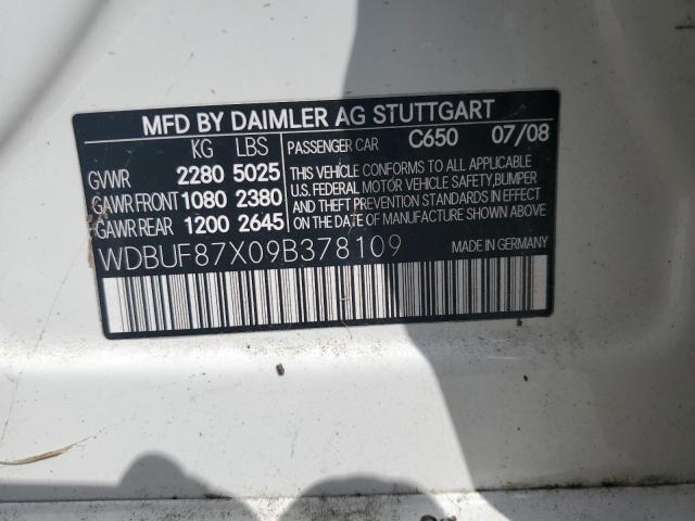 WDBUF87X09B378109 - 2009 MERCEDES-BENZ E 350 4MATIC WHITE photo 12