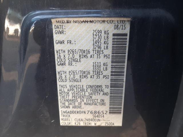 1N6AD0ER0FN768652 - 2015 NISSAN FRONTIER S CHARCOAL photo 13