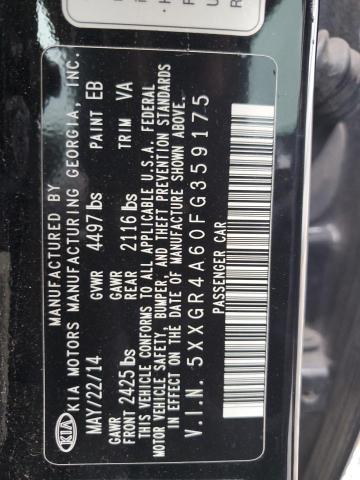 5XXGR4A60FG359175 - 2015 KIA OPTIMA SX 黑色 照片 12