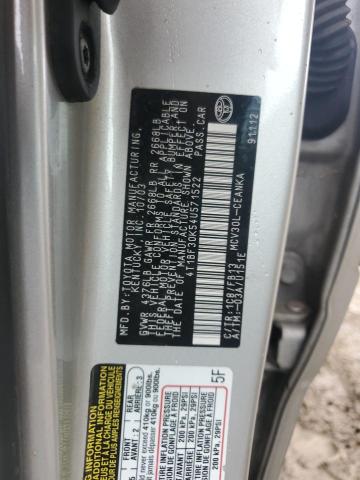 4T1BF30K54U571522 - 2004 TOYOTA CAMRY LE SILVER photo 12