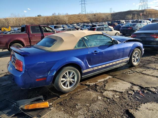 1ZVFT84N955203627 - 2005 FORD MUSTANG BLUE photo 3