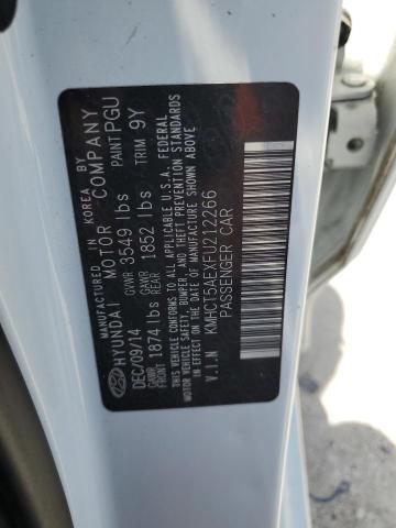 KMHCT5AEXFU212266 - 2015 HYUNDAI ACCENT GS WHITE photo 13