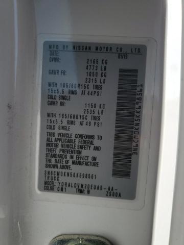 3N6CM0KN5KK698561 - 2019 NISSAN NV200 2.5S 白色 照片 13