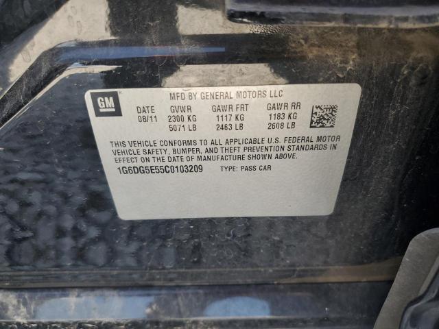 1G6DG5E55C0103209 - 2012 CADILLAC CTS LUXURY COLLECTION BLACK photo 12