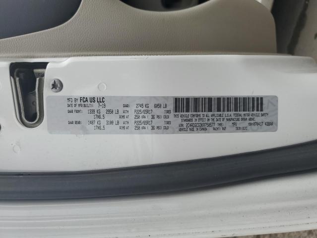 2C4RDGCG3KR750577 - 2019 DODGE GRAND CARAVAN SXT WHITE photo 13