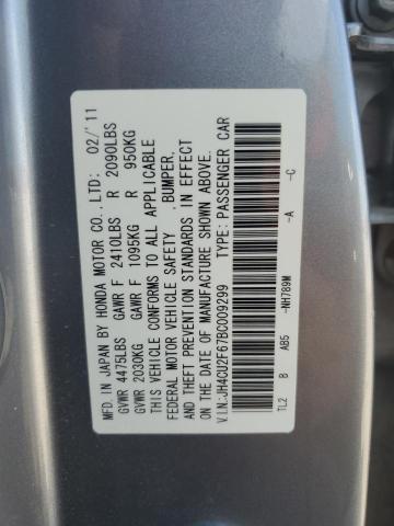JH4CU2F67BC009299 - 2011 ACURA TSX SILVER photo 12