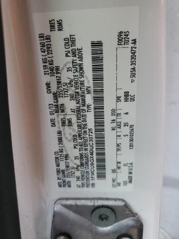 1FMCU9GX4DUC30725 - 2013 FORD ESCAPE SE WHITE photo 13