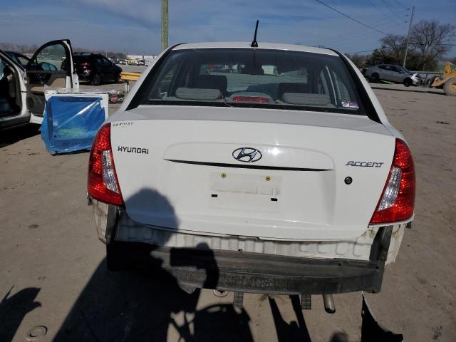 KMHCN46C89U373571 - 2009 HYUNDAI ACCENT GLS WHITE photo 6